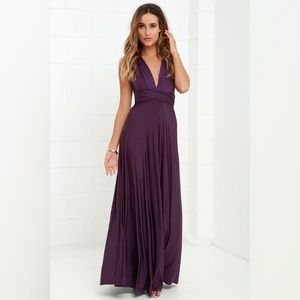 ALWAYS STUNNING CONVERTIBLE PURPLE MAXI DRESS